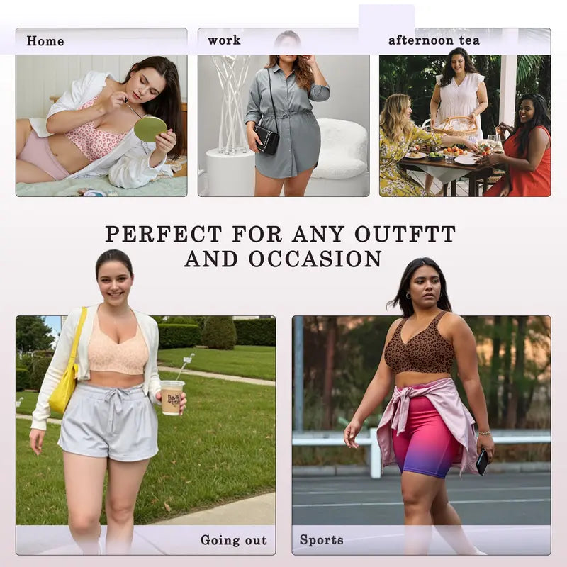 Women Jelly Bras Wirefree Full Coverage No Underwire Everyday Bras Comfortable Wireless Padded Tshirt Bra