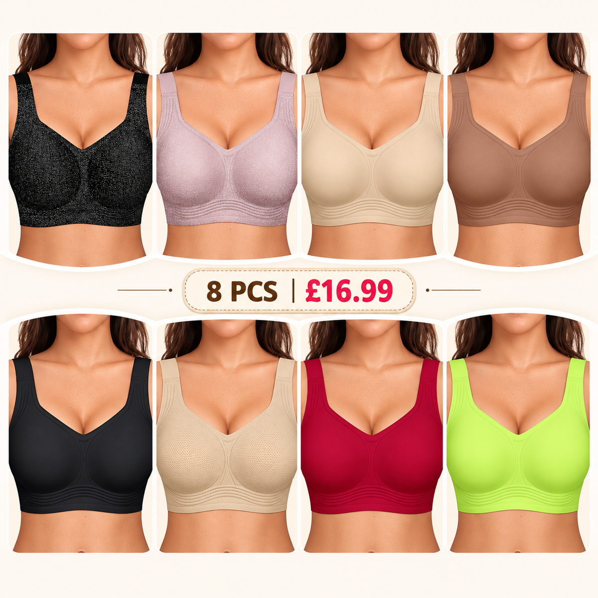 Women Jelly Bras Wirefree Full Coverage No Underwire Everyday Bras Comfortable Wireless Padded Tshirt Bra